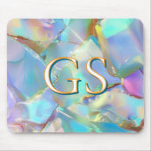 Große Monogramm oder Name auf Opal Mousepad (Vorne)