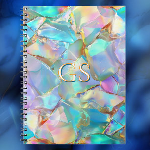 Große Monogramm oder Name auf Opal Notizblock
