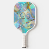 Große Monogramm oder Name auf Opal Pickleball Schläger (Rückseite)