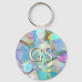 Große Monogramm oder Name auf Opal Schlüsselanhänger (Vorderseite)