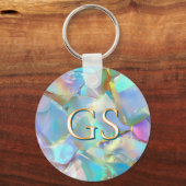 Große Monogramm oder Name auf Opal Schlüsselanhänger (Vorderseite)