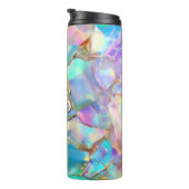 Große Monogramm oder Name auf Opal Thermosbecher (Nach rechts gedreht)
