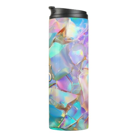 Große Monogramm oder Name auf Opal Thermosbecher (Nach rechts gedreht)