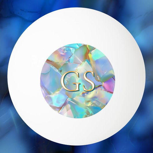 Große Monogramm oder Name auf Opal Tischtennisball
