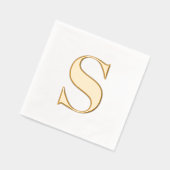 Große Monogramm Servietten Mit Folie (Links)