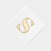 Große Monogramm Servietten Mit Folie (Rechts)