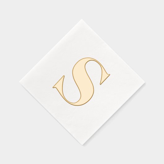 Große Monogramm Servietten Mit Folie (Rechts)