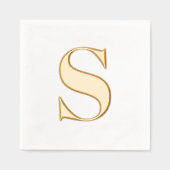 Große Monogramm Servietten Mit Folie (Vorderseite)