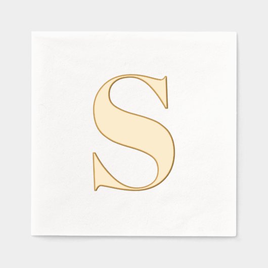 Große Monogramm Servietten Mit Folie (Vorderseite)