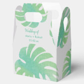 Große Monstera Blätter Grüne Botanische Hochzeit Geschenkschachtel (Geöffnet)