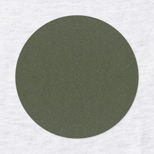 Große moosgrüne, texturierte Rundkleber - kundensp Etiketten (Design 1)