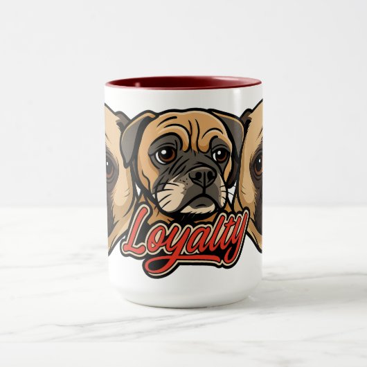 Große Mops-Tasse von Phil Elmore Tasse (Zentrum)
