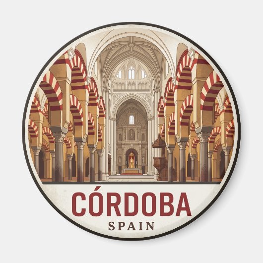 Große Moschee von Córdoba Spanien Magnet (Vorne)