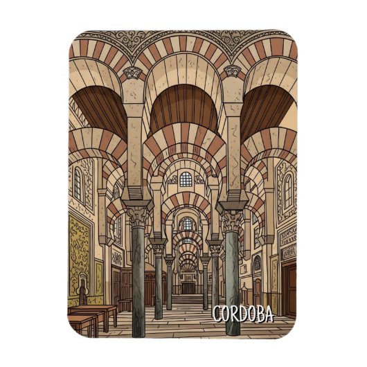 Große Moschee von Córdoba Spanien Magnet (Vertikal)
