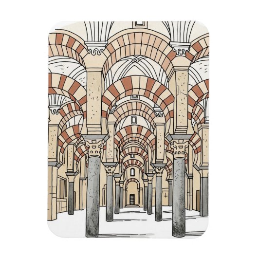 Große Moschee von Cordoba Spanien Reise Magnet (Vertikal)