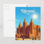 Große Moschee von Djenné Mali Postkarte (Vorne/Hinten)