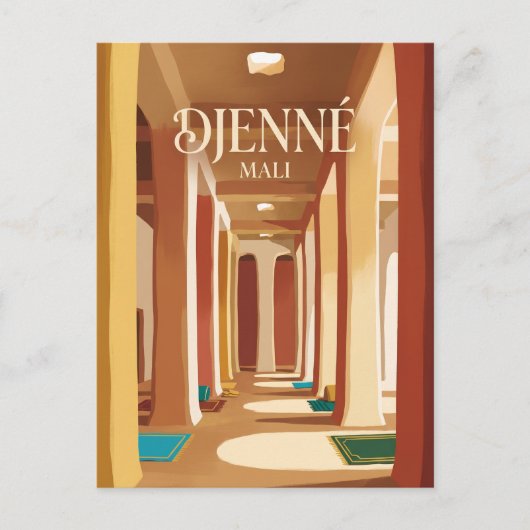 Große Moschee von Djenné Mali Postkarte (Vorderseite)