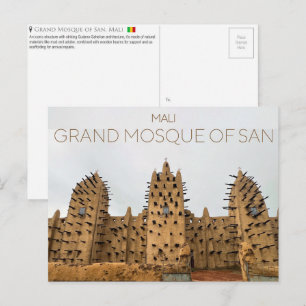 Große Moschee von San, Mali Postkarte
