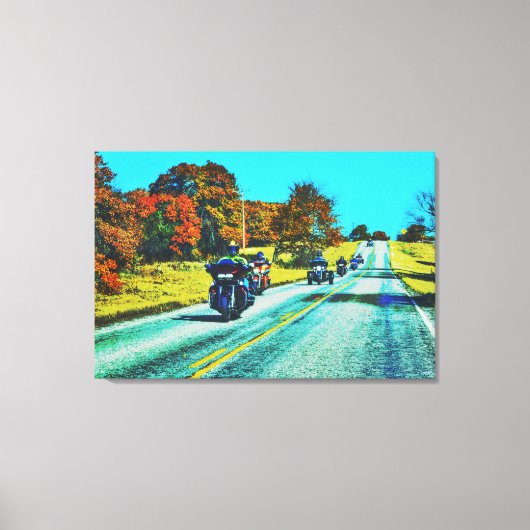 Große Motorradfahrer Leinwand Kunst (Vorderseite)