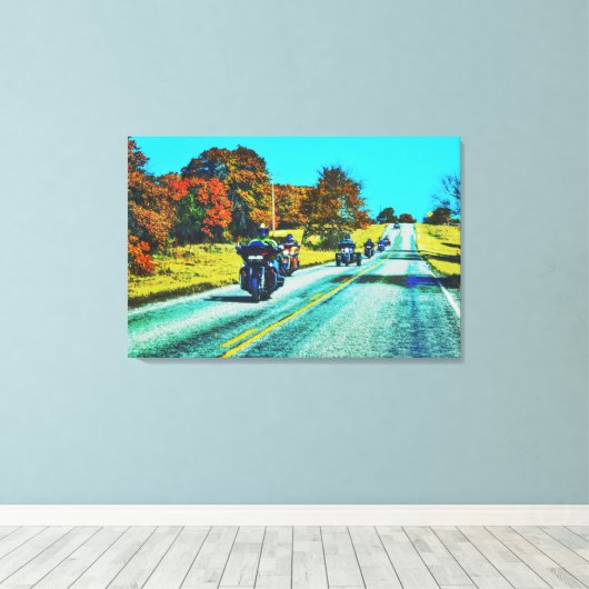 Große Motorradfahrer Leinwand Kunst (Insitu (Holzboden))