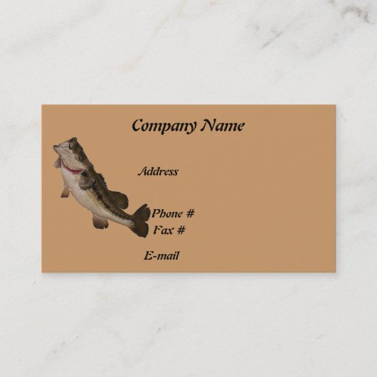 Große Mouth Bass Business Card Visitenkarte (Vorderseite)