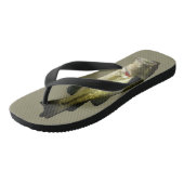 Große Mouth Bass Fish Modern Stilvoll Badesandalen (Schrägansicht)