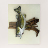 Große Mouth Bass Fish Mount Puzzle (Vertikal)