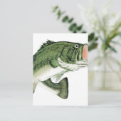 Große Mouth Bass Postkarte (Stehend Vorderseite)