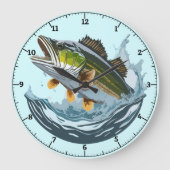 Große Mund-Bass-Strickwasseroberfläche Uhr (Vorderseite)