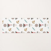 Große Musterfarbe auf Weiß segeln Yogamatte (Rückseite (Horizontal))