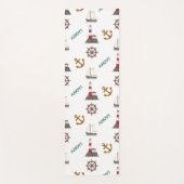 Große Musterfarbe auf Weiß segeln Yogamatte (Vorderseite)