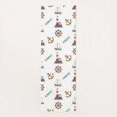 Große Musterfarbe auf Weiß segeln Yogamatte (Rückseite)