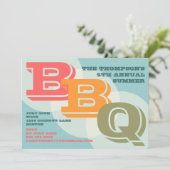 Große mutige GRILLEN Einladung (Stehend Vorderseite)