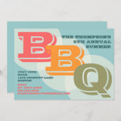 Große mutige GRILLEN Einladung (Vorne/Hinten)