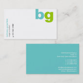 Große mutige Monogramm-Visitenkarte Visitenkarte (Vorne/Hinten)