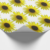 Große mutige Sonnenblume-Blüte Geschenkpapier (Ecke)