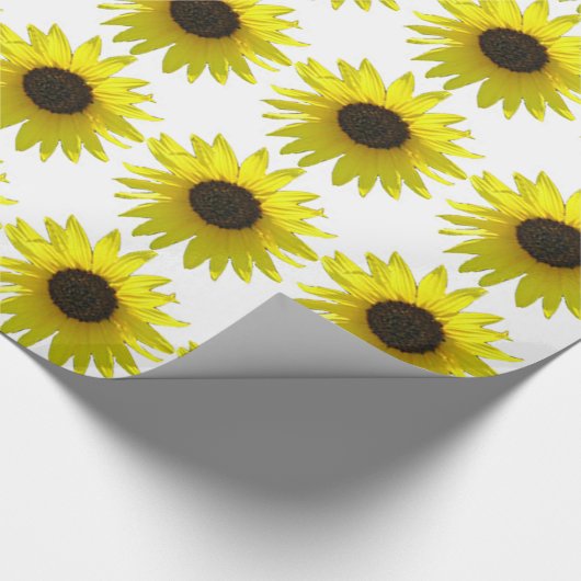 Große mutige Sonnenblume-Blüte Geschenkpapier (Ecke)