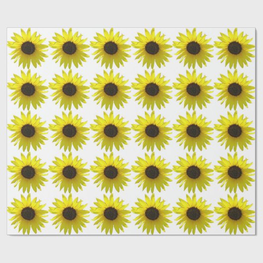 Große mutige Sonnenblume-Blüte Geschenkpapier (Flach)