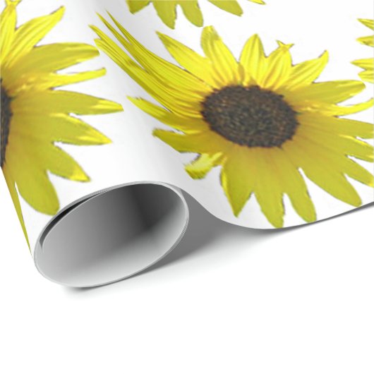 Große mutige Sonnenblume-Blüte Geschenkpapier (Rolleneckpunkt)