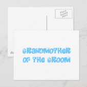 Große Mutter des Grooms Postkarte (Vorne/Hinten)