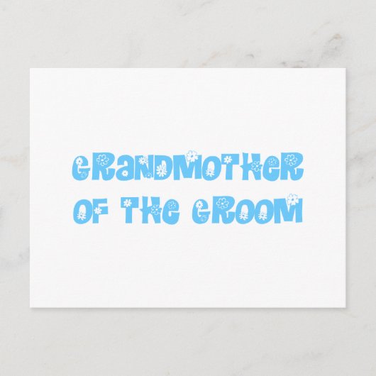 Große Mutter des Grooms Postkarte (Vorderseite)