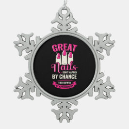 Große Nägel bei der Ernennung Schneeflocken Zinn-Ornament