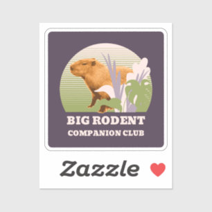 Große Nagetier-Begleiter-Club Capybara Aufkleber