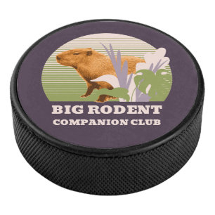 Große Nagetier-Begleiter-Club Capybara Eishockey Puck