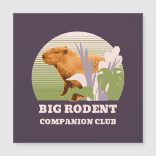 Große Nagetier-Begleiter-Club Capybara Magnetkarte