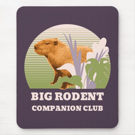 Große Nagetier-Begleiter-Club Capybara Mousepad (Vorne)