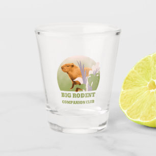 Große Nagetier-Begleiter-Club Capybara Schnapsglas