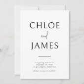 Große Namen Moderne Typografie Schwarz-weiß Hochze Save The Date (Vorderseite)