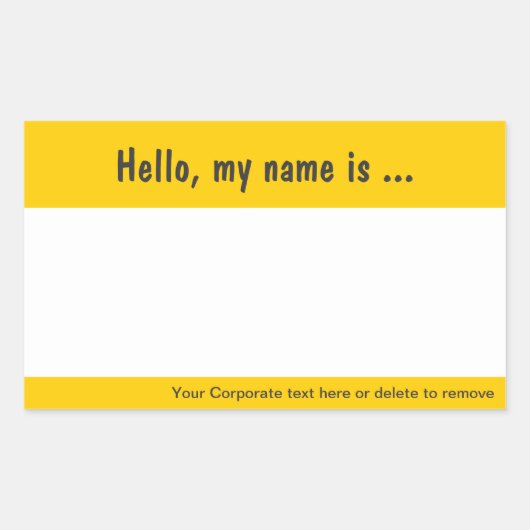 Große Namensmarke/Abzeichen-Aufkleber für Firmenve Rechteckiger Aufkleber (Vorderseite)