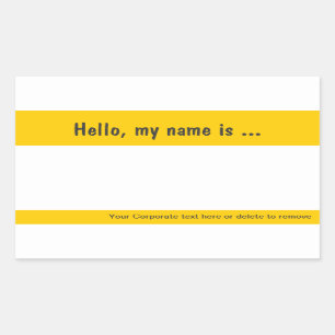 Große Namensmarke/Abzeichen-Aufkleber für Firmenve Rechteckiger Aufkleber